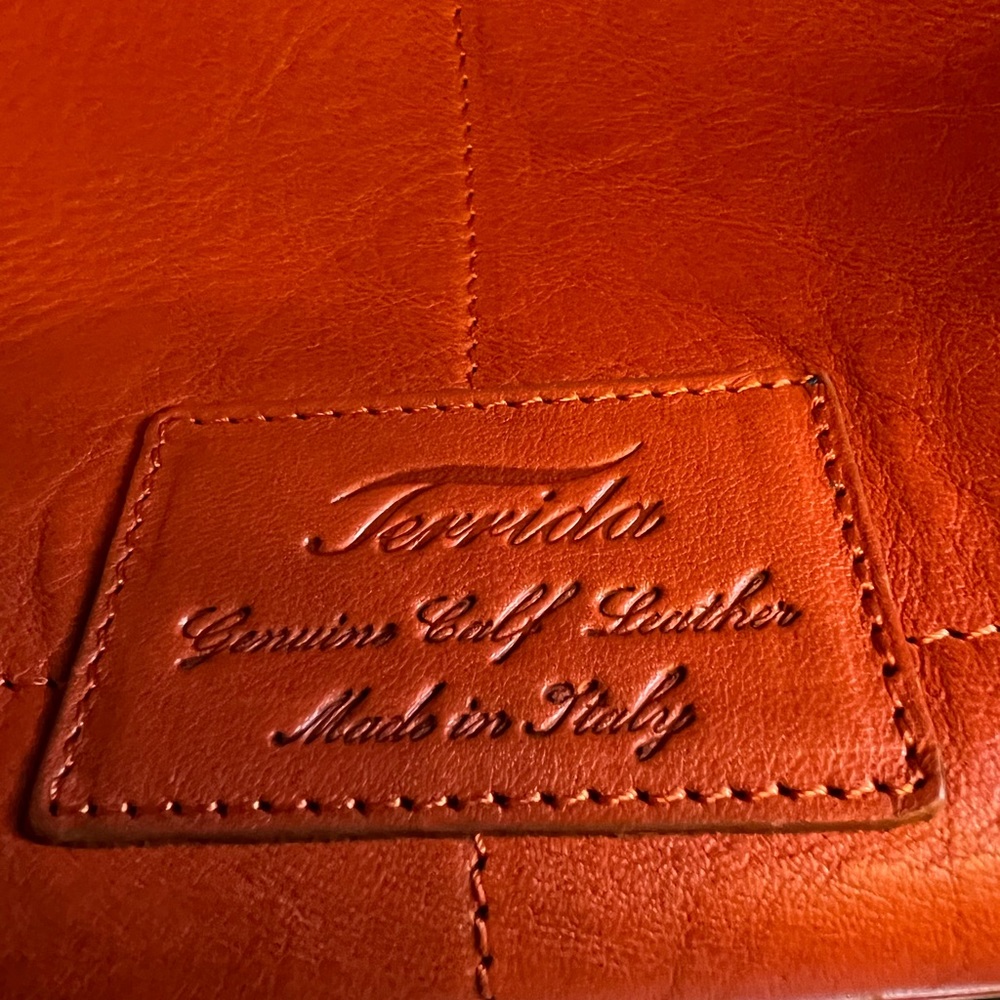 TERRIDA Solar Bag Tote Shopper Genuine Leather Made In Italy.!! - Picture 10 of 10